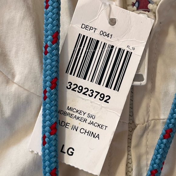 New Disney OUR UNIVERSE Goofy Mickey Ski School Windbreaker Jacket. Large Unisex - Picture 10 of 11